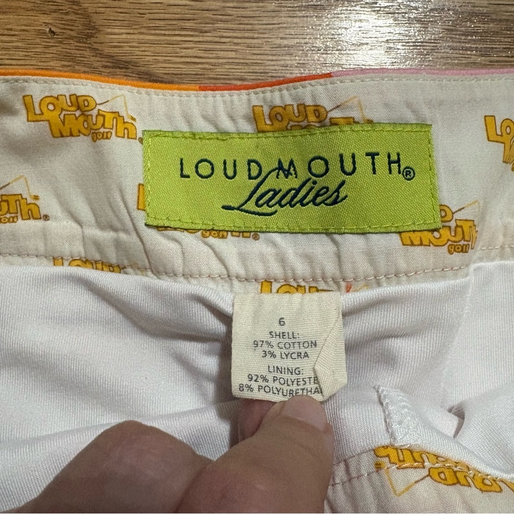 Loudmouth Ladies Golf Pink Orange Argyle Diamond Skirt 6 - Picture 3 of 7
